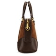thumbnail image 5 of Wrangler Women's Suede Leather Satchel Handbag, Western Style Top-Handle Shoulder Crossbody Bag with Detachable Strap, Coffee, 5 of 6