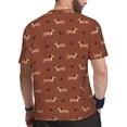 thumbnail image 2 of Wukai Dachshund Dog Puppy Print Men's Short-Sleeved Mesh T-Shirt,Quick-Dry Short Sleeve Workout T-Shirt-Large, 2 of 8