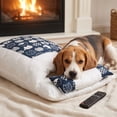 thumbnail image 5 of Japanese Style Pet Sleeping Bag Semi Enclosed Winter Warm Cat Dog Bed Removable Washable for Small to Medium Pets, Polyester, Blue XL, 1 Count, 5 of 6