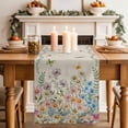 thumbnail image 2 of Table Runner 72 Inches Long for Kitchen Dining, Colorful Floral Dresser Scarf Farmhouse, Dining Table Decorations for Wedding/Parties, Farmhouse Country Dragonfly Butterfly Flower 13 x 72 In, 2 of 8