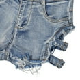 thumbnail image 6 of BYHONG Women's Shorts Women's High Waisted Stretchy Denim Shorts Summer Jeans Shorts Blue M, 6 of 8