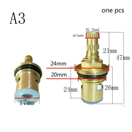

Replacement brass ceramic disc tap valve quarter turn cartridges gland insert 20 teeth / Bathroom/Kitchen Faucet Accessory