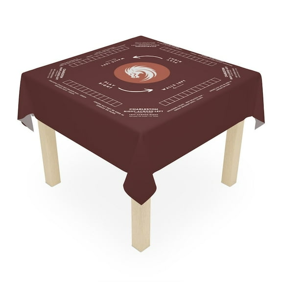 Customized Mahjong with Rules, customize tablecloth color to match your tiles, Instructions on tablecloth, easy for beginner to follow along