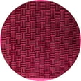 thumbnail image 1 of Ahgly Company Indoor Round Abstract Pink Modern Area Rugs, 6' Round, 1 of 4