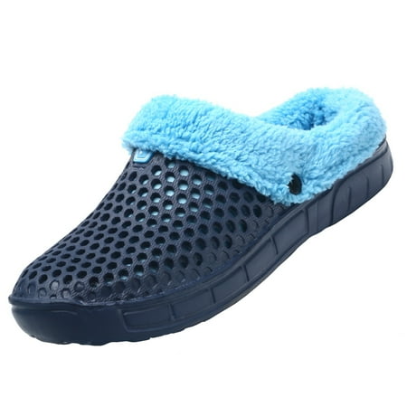 

Men s Women s Breathable Mesh Lined Beach Outdoor Walking Garden Clogs Slippers Dark Blue 42