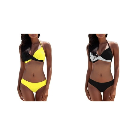2-Pack Beachwear Bikini Padded Push Up Womens Swimsuit Bra Bathing Suit Swimwear Set Swimwears Tankinis Set Boys Board Shorts Size 12-14 Swimsuits with Underwire for Women Womens Swimming Suits 1x