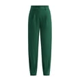 thumbnail image 1 of Pantalones PRETTYGARDEN 2025 de tiro alto tobilleros verde oscuro talla S, 1 of 9