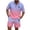 Purple-h, variant on Men Shorts Outfit Gradient Ombre Waffle Knit 2 Piece Set,Zip Polo With Los Angeles Letter Print & Drawstring Black XXL