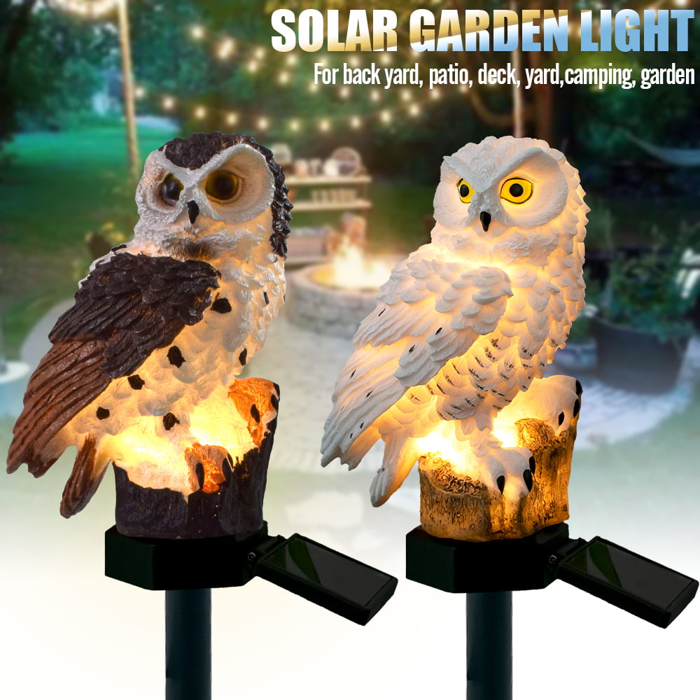 Details about   Garden Owl Solar Light With LED Panel Waterproof Outdoor Pathway Decoration 