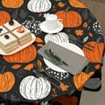 thumbnail image 5 of Autumn Pumpkin Table Cloth Circle - Fall Tablecloth Round 60 Inch Maple Leaf Table Cover for Seasonal Holiday Dining Party Thanksgiving, 5 of 6