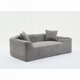 thumbnail image 6 of Modern Boucle 3-Seater and 2-Seater Sofa Set with MDF End Table for Living Room, 6 of 23