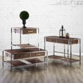 thumbnail image 4 of Home Fare Moderne Industriel Bois Brun et Table d'Extrémité en Métal Fumé, 4 of 7