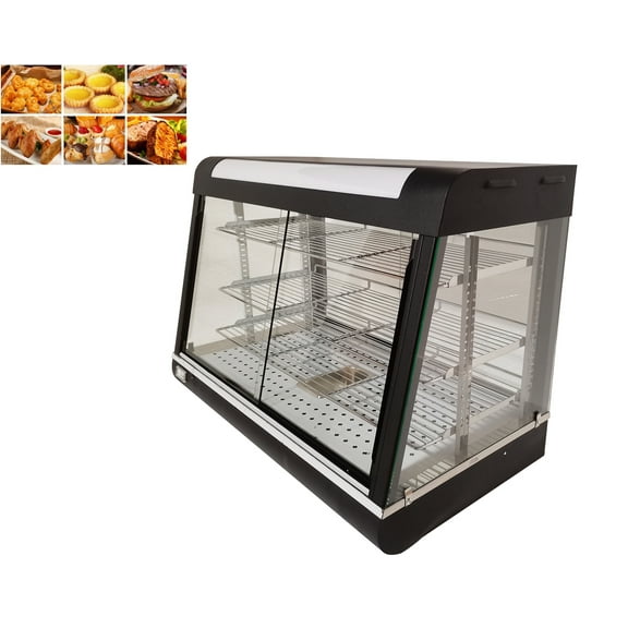 INTSUPERMAI Electric 35 inch Food Warmer Showcase Display Insulation Cabinet 3 Tiers
