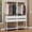 White, variant on Madesa Wardrobe Clothes Storage Rack with 4 Drawers and Hanging Spaces 55"L Multiuse Modular Cabinet for Bedroom Organization - Black/Brown