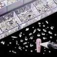 thumbnail image 4 of Diamantes De Imitación Para Uñas, Kit Profesional De Cristal Para Uñas, 9000 Uds., Cristal De Múltiples Formas, Diamantes De Imitación Ab, Suministros Para Decoración De Uñas, Accesorios 21 Rejillas Yuarrent CE007388-05, 4 of 6