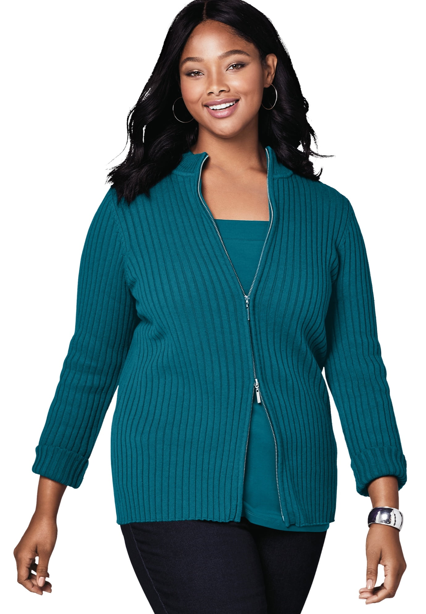 women's cardigan sweater with zipper