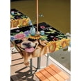 thumbnail image 2 of Outdoor Tablecloths with Umbrella Hole & Zipper, Spring Dog 54x54 Inch Square Tablecloths, Black Watercolor Botanical Floral Sunflower Waterproof Table Cloth, Patio/Pool/Picnic Table Covers, 2 of 8