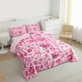 thumbnail image 3 of jejeloiu Cartoon Flower Bedding Comforter Set,Kawaii Floral Twin Comforter Sets,Pink Peach Blossom Bedding Set For Teens,Super Cozy Room Decor Reversible,2 Pieces, 3 of 8