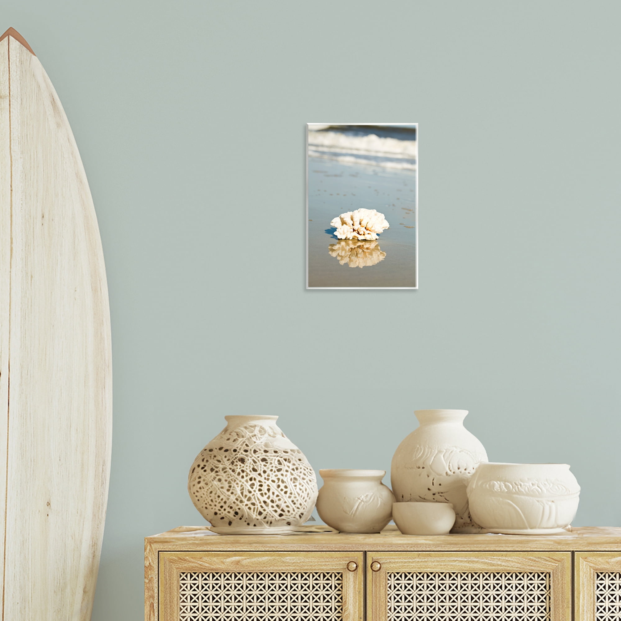 Stupell Industries Coral on Sea Shore Coastal Photography Unframed Art Print Wall Art, 10 x 15