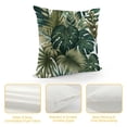 thumbnail image 4 of COMIO Tropical Green Leaf Throw Pillow Covers, Summer Palm Leaves Print Decorative Outdoor Square Pillows Cases with Zipper for Living Room Patio Couch Decoration White, 4 of 5