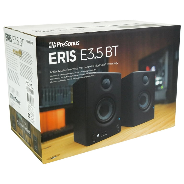 Pair Presonus Eris E3.5 BT Bluetooth Studio Monitors Media  Speakers+Microphone 