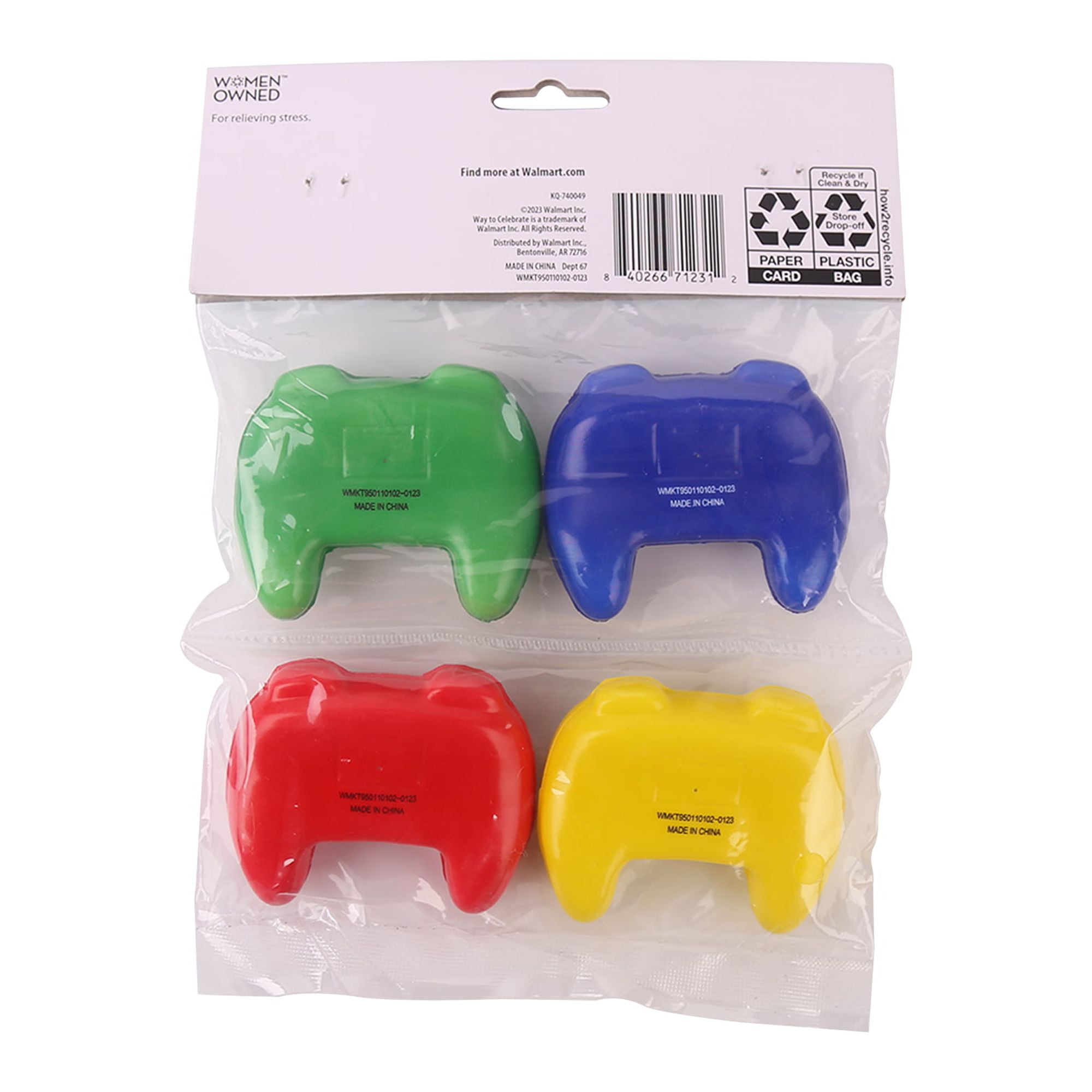 MultiColor Game Controller Squeeze Toy, Way to Celebrate, Party Favor, 4 Count  (图4) MultiColor Game Controller Squeeze Toy, Way to Celebrate, Party Favor, 4 Count  (图4)
