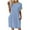 Sky Blue, variant on Women's Casual Summer T Shirt Dress Loose Short Sleeve Tunic Dress with Pocket Dresses Pullover Hoodies