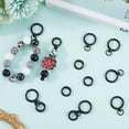 thumbnail image 3 of 1 Box 16Pcs 8 Sets Swivel Clasps Keychain Double Keychain Clasp Black Opening Snap Hook Detachable Round Trigger Spring O Ring for Keys Car Door DIY Crafts Keychains Supplies Findings Black, 3 of 9