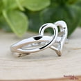 thumbnail image 4 of Minimalist Sterling Silver Infinity Heart Ring, Promise Ring for Her, Infinity Knot Heart Engagement Ring, Valentines Day Gift Idea Ring Size-12.25, 4 of 6