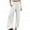 White, variant on YOTMKGDO Slacks for Women Trousers Leg Solid Color Wide Women Loose High Waist Pants Women's Casual Pants Women's Pants Grey L