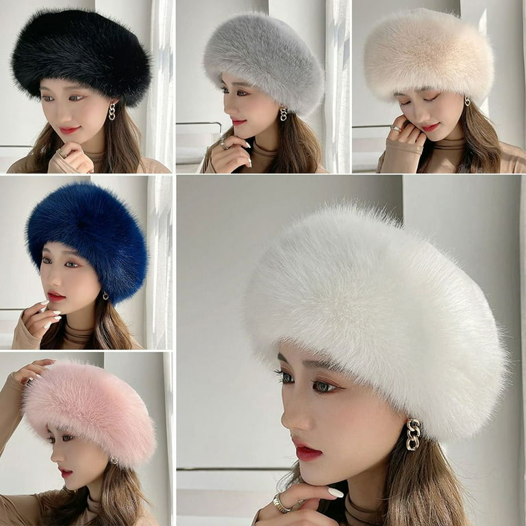 Fashion Winter Cold Weather Cap Fluffy Women's Furry Hat Warm Hat