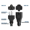 thumbnail image 4 of Cable Leader 1ft Heavy-Duty NEMA 5-20P to NEMA 5-20R 12AWG Extension Power Cord, 4 of 6