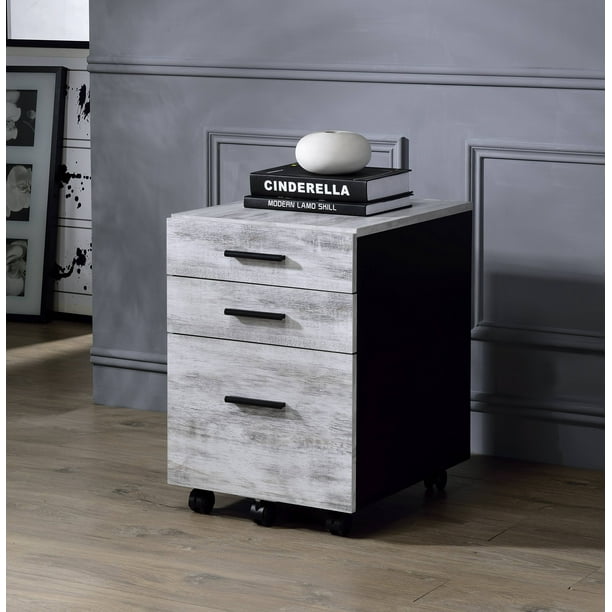 Jurgen File Cabinet In Antique White Ash Black Com Jurgen File Cabinet In Antique White, Wood File Cabinet White