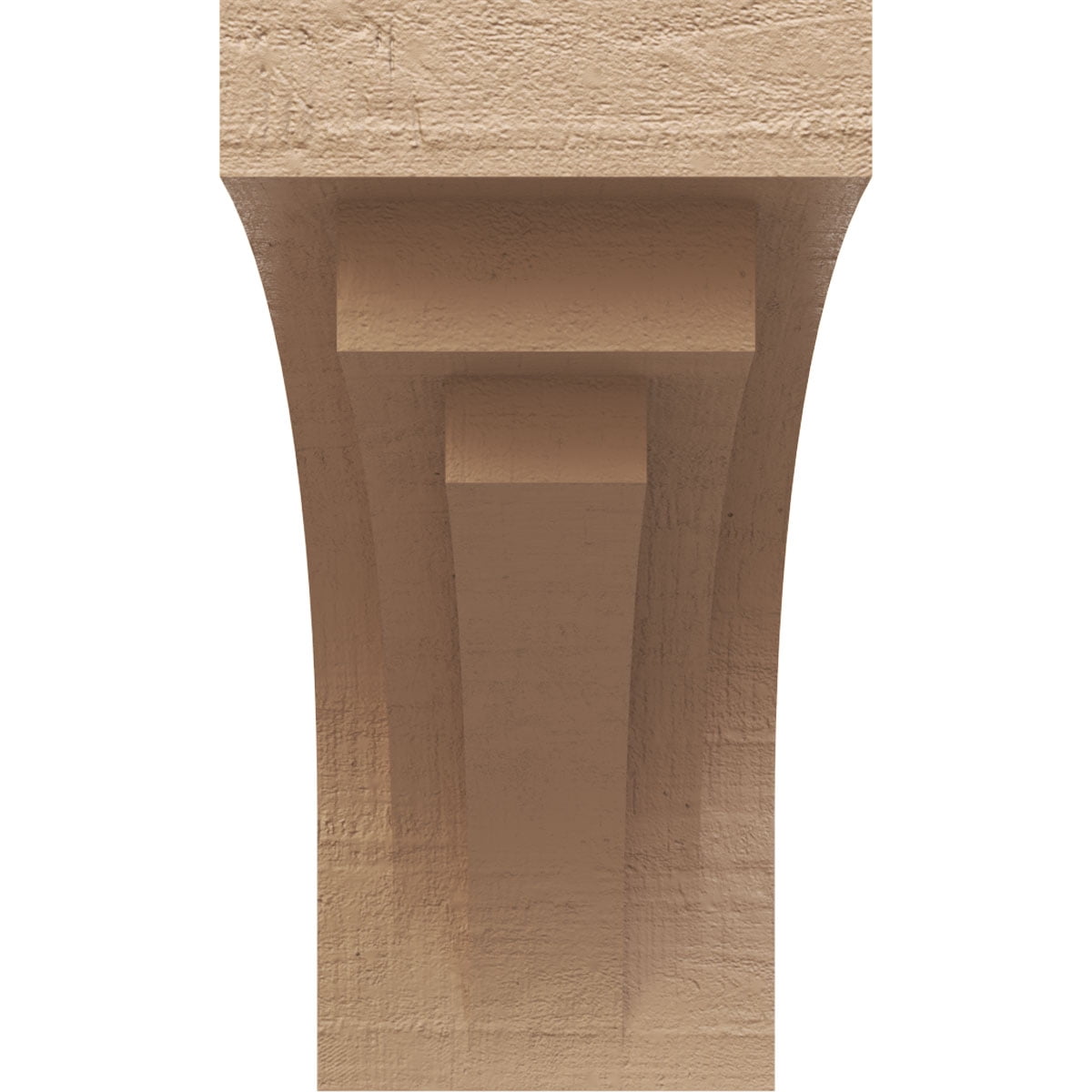 6"W x 12"D x 12"H Classic Rockford Rough Cedar Woodgrain TimberThane Corbel, Primed Tan