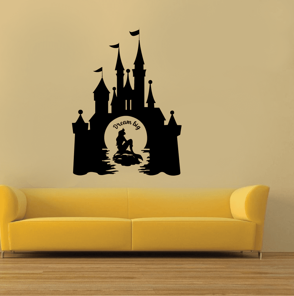 Disney Castle Stencil Airbrush Crafting Wall art Home Decal 