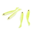 thumbnail image 2 of 4 Uds AR48 75mm/3,2g T cola suave cebo de PVC colores dobles Jigging Wobblers señuelo artificial amarillo blanco, 2 of 5