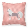 thumbnail image 2 of Carolines Treasures BB3643PW1818 Chinese Crested Checkerboard Pink Fabric Decorative Pillow, 2 of 5