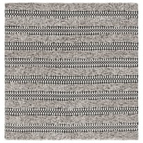 SAFAVIEH Natura Laird Geometric Cotton Area Rug, Black/Ivory, 6' x 6' Square