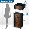 thumbnail image 3 of Dresser for Bedroom with 4 Storage Drawers Smokey Hardwood Dressers Chest of Drawers Steel Framed Fabric Closet Organizers for Living Room Hallway Entryway Closet Dorm, 3 of 7