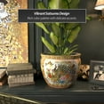 thumbnail image 5 of Red Lantern 16" Satsuma Porcelain Fishbowl Planter, 5 of 6