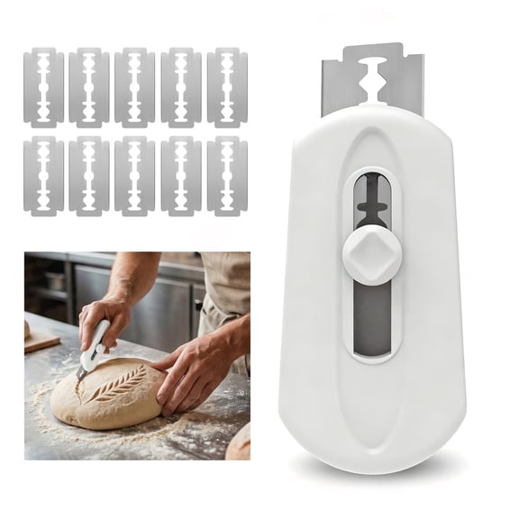 Bochen Magnetic Retractable Bread Lame Dough Scoring Tool with 10 Blades