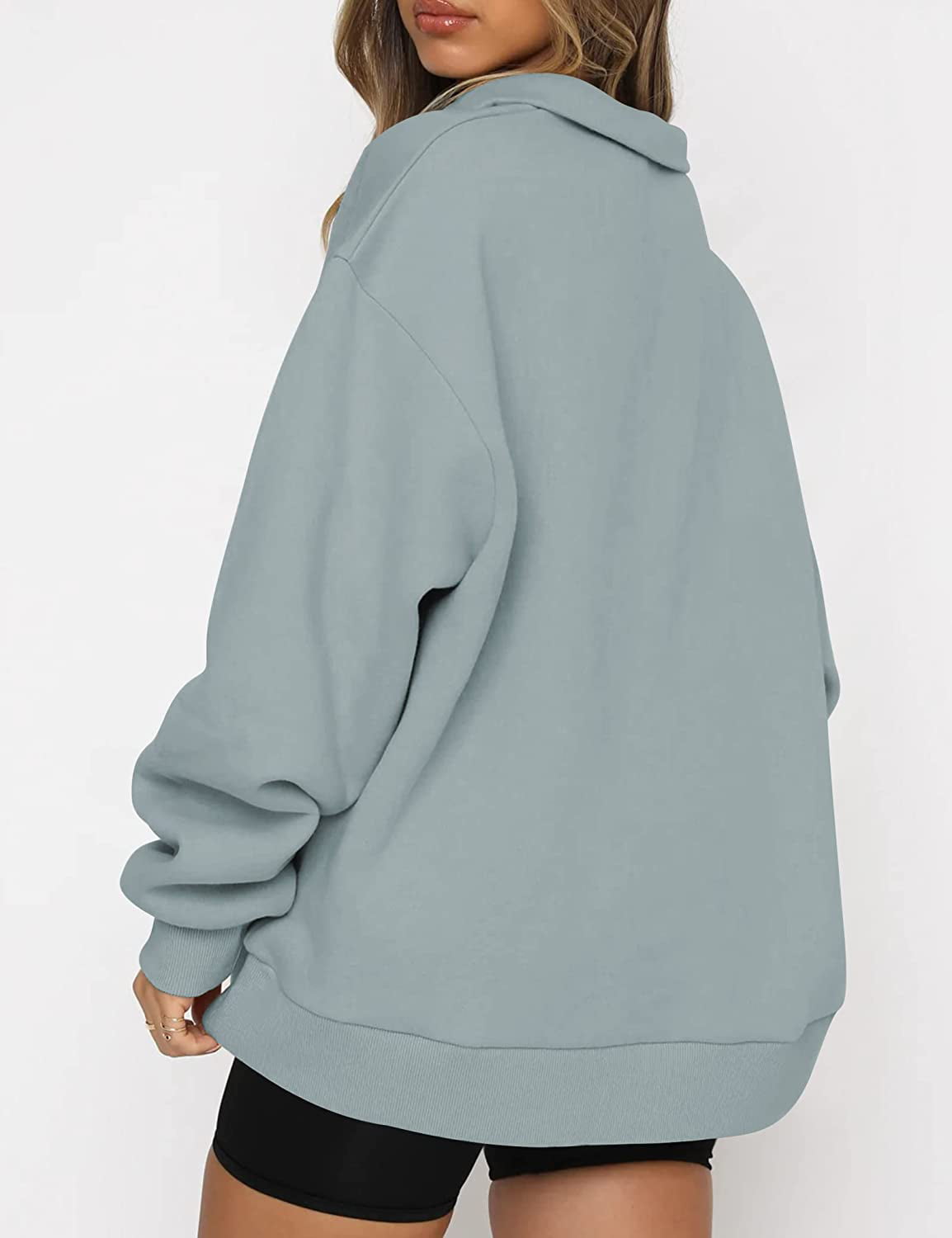  Womens Oversized Sweatshirt Half Zip Pullover Long Sleeve  Quarter Zip Hoodie Sweater Teen Girls Fall Y.2K Clothes : Clothing, Shoes &  Jewelry