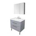 thumbnail image 4 of Innoci-USA Anacapa 32" Wall Hung Vanity set with Ceramic Top with Integrated Basin and Medicine Cabinet with Matching Finish, 4 of 8