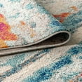 thumbnail image 6 of JONATHAN Y CONTEMPORARY POP 2 x 8 Runner Rug, Modern Abstract Brushstroke - Cream/Blue, CTP102C-28, 6 of 10