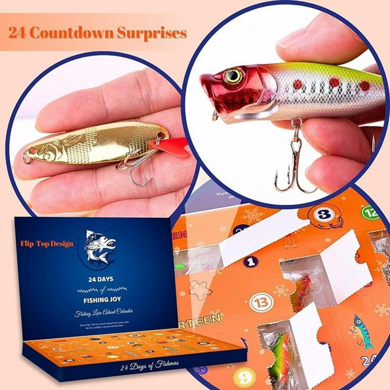 IKOMMI Valentine's Day for Fishing Lures Set Fisher Adult Men Teen Boys  2024 Xmas Surprise Gift The Gift for Fishing Lovers 