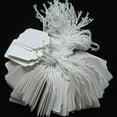 thumbnail image 1 of CTIRCHIU 190Pcs White Paper Hanging Tags for Jewelry Labeling with String, 1 of 4