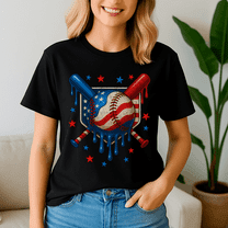 4Th Of July ,Baseball Drip Patriotic American Flag, Baseball Shirt,Game Day Shirt,Game Day Baseball, American Baseball