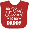 thumbnail image 3 of Inktastic My Best Friend is My Daddy with Hearts Boys or Girls Baby Bib, 3 of 4