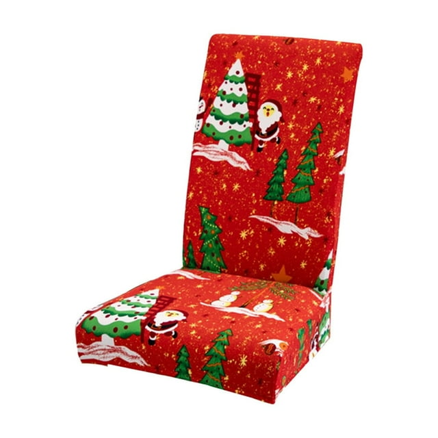 Christmas Dining Chair Cover Chair Back Cover Removable Washable Chair Protector Suitable For Christmas Family Restaurant Kitchen
