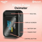 Equate Bluetooth Digital Pulse Oximeter with Heart Rate Monitor and SpO2 Measurement
